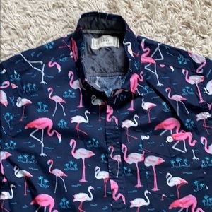 💫Free Planet | Flamingo Print Shirt